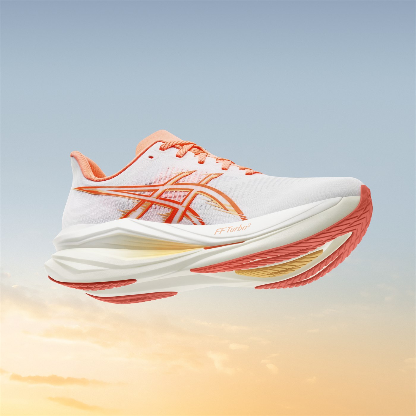 ASICS Sonicblast 2 i vit och korallfärgad design