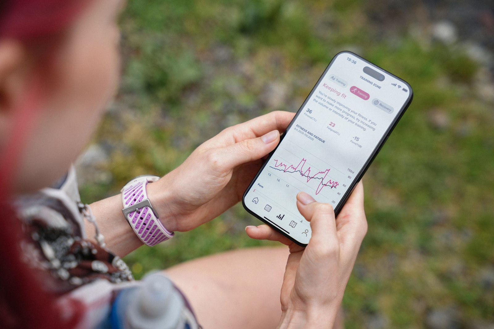Träningsdata och aktivitet i Suunto-appen efter ett löppass